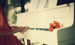 鲜花钢琴写真,钢琴与鲜花的浪漫邂逅